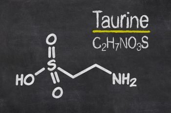Blackboard with the chemical formula of Taurine